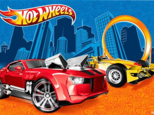 a red and yellow sports car
